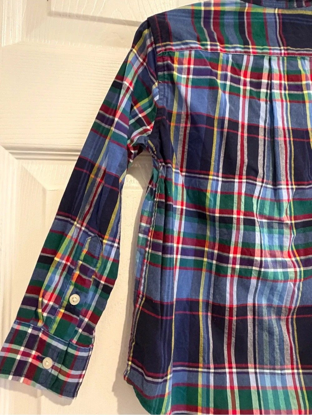 Ralph Lauren Boys 4/4T Multicolor Plaid Natural Stretch Cotton Button Down